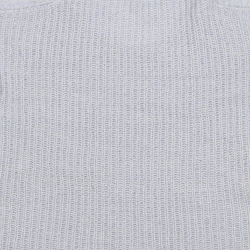 Lipsy Womens Blue Scoop Neck  Acrylic Pullover Jumper Size S