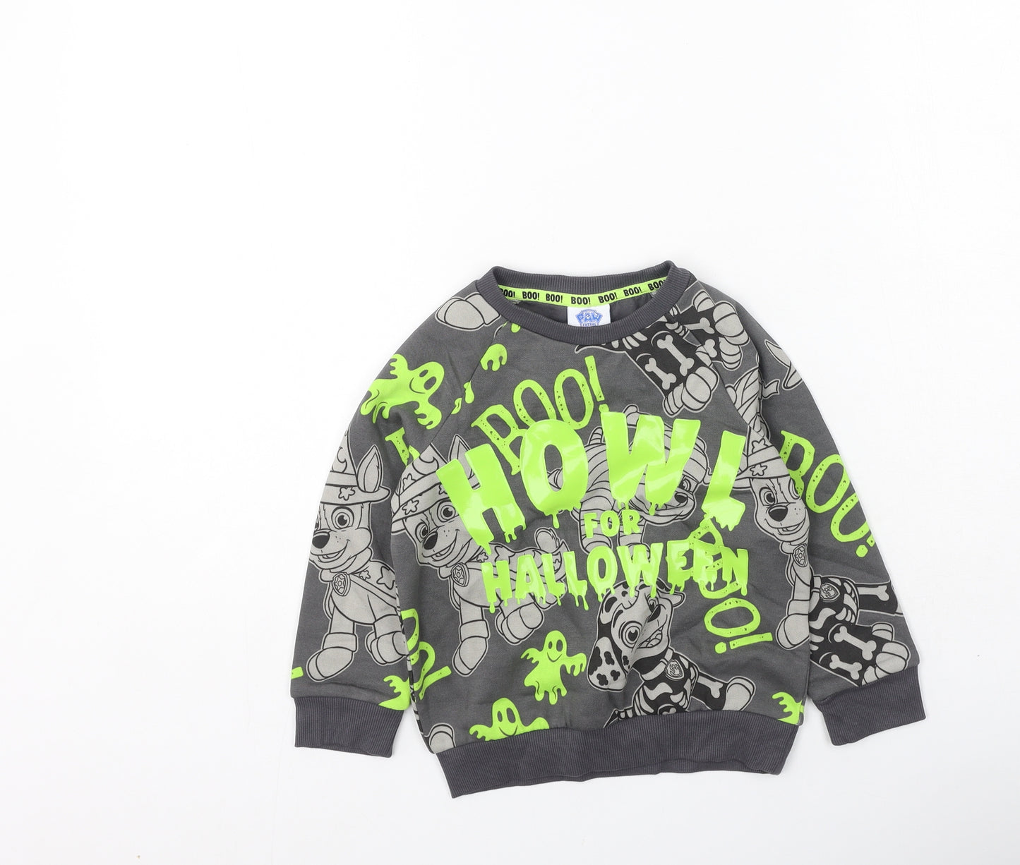 Preworn  Boys Multicoloured  Cotton Pullover Sweatshirt Size 2-3 Years   - Paw Patrol