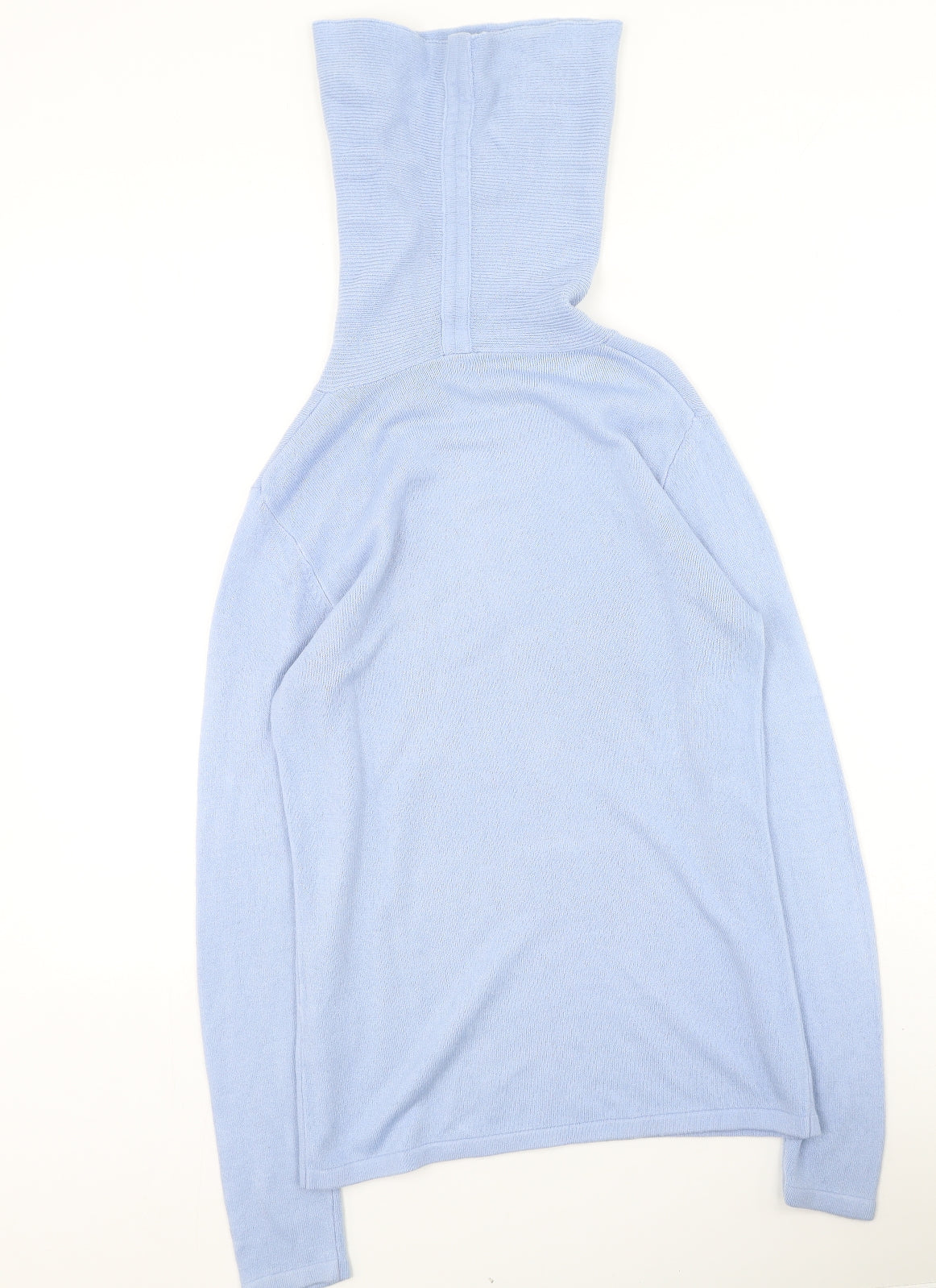 Emreco Womens Blue High Neck  Acrylic Pullover Jumper Size 10