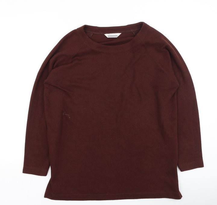 Instyle Womens Brown Round Neck Polyester Pullover Jumper Size S