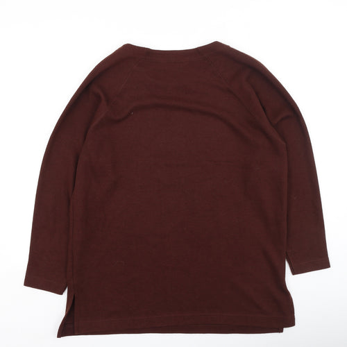 Instyle Womens Brown Round Neck  Polyester Pullover Jumper Size S
