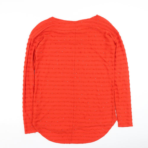 Next  Womens Red  Polyester Basic T-Shirt Size 12 Round Neck