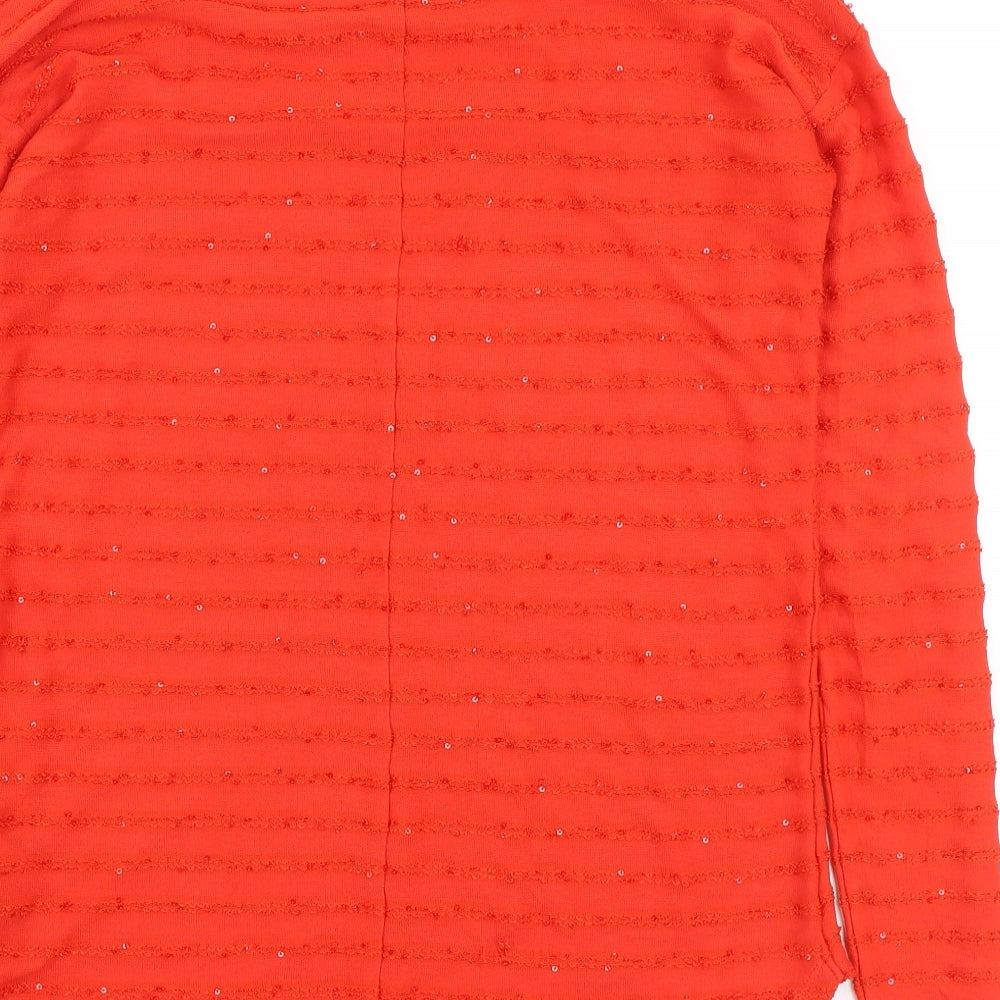 Next  Womens Red  Polyester Basic T-Shirt Size 12 Round Neck