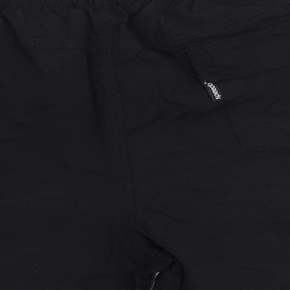 Speedo Mens Black  Nylon Sweat Shorts Size XL L6 in Regular