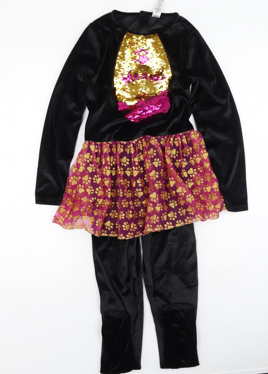 Preworn Girls Multicoloured  Polyester Jumpsuit One-Piece Size 9-10 Years   - fancy dress