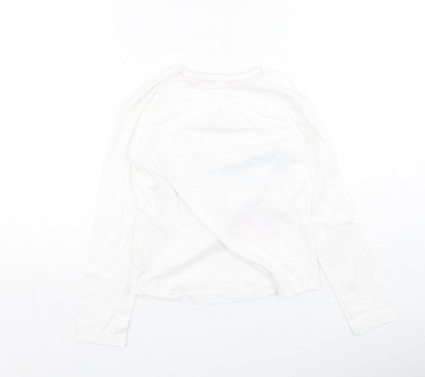 Dunnes Stores Girls White  Cotton Basic Casual Size 10 Years Round Neck  - Follow Your Dreams