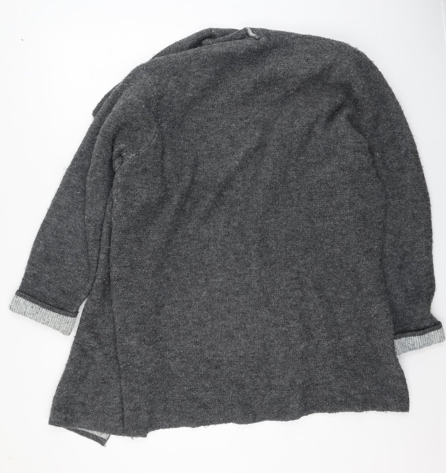 Alexia Womens Grey V-Neck  Acrylic Cardigan Jumper Size 20