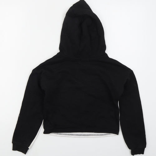 Primark Girls Black Colourblock Cotton Pullover Hoodie Size 8-9 Years  Pullover - Believe