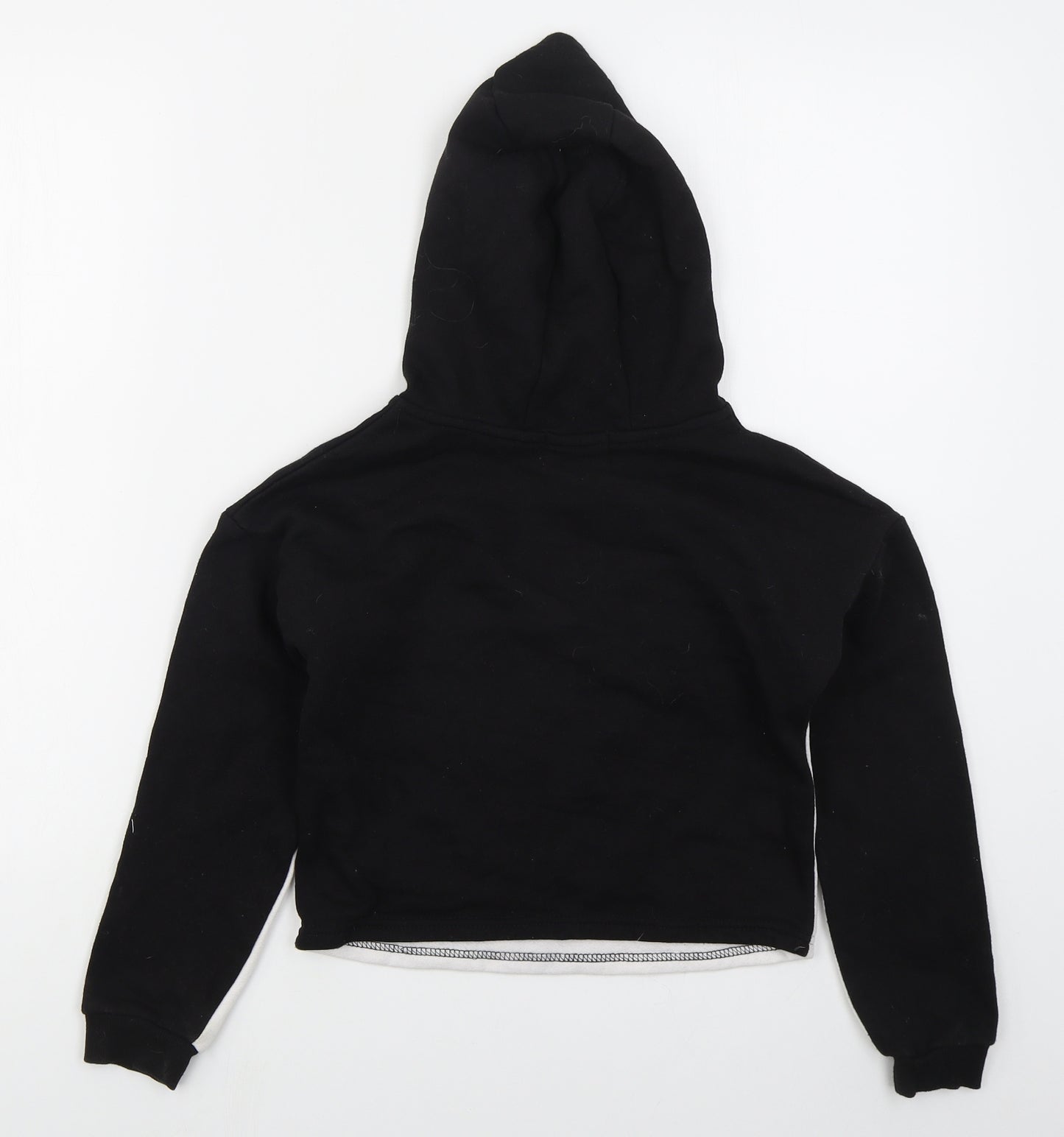Primark Girls Black Colourblock Cotton Pullover Hoodie Size 8-9 Years  Pullover - Believe