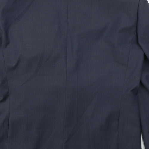 Red Mens Blue  Wool Jacket Suit Jacket Size 38