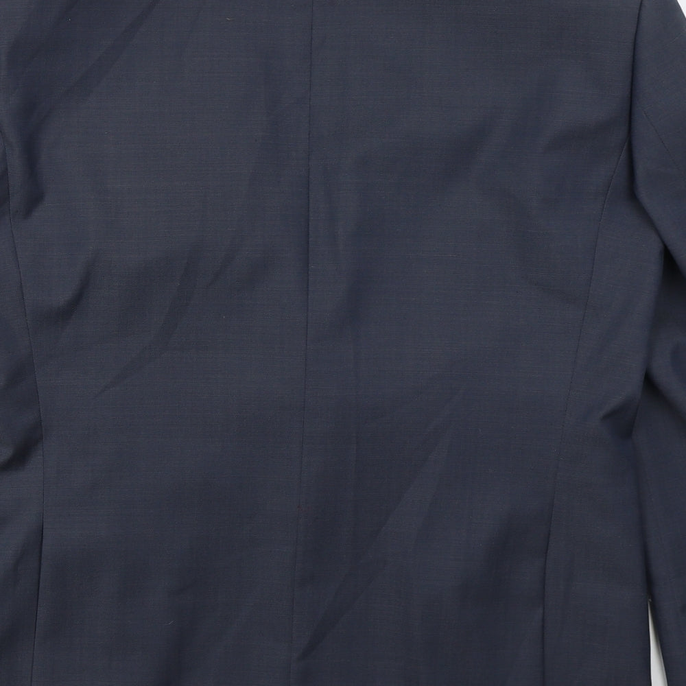 Red Mens Blue  Wool Jacket Suit Jacket Size 38