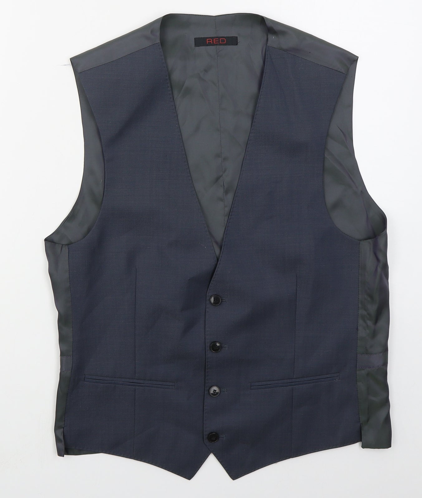 Red Mens Blue   Jacket Waistcoat Size M  Button