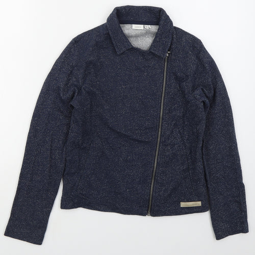 name it Girls Blue   Jacket  Size 11-12 Years  Zip