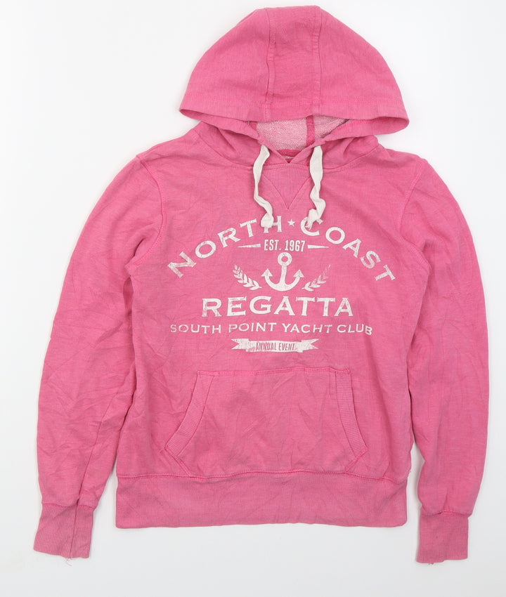 Atmosphere Womens Pink Cotton Pullover Hoodie Size 10 Pullover - North Coast