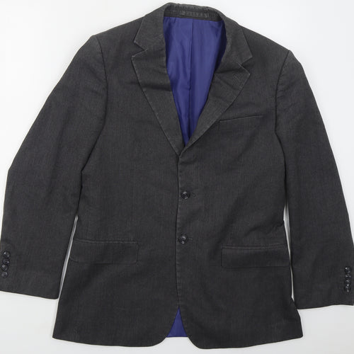 Marks and Spencer Mens Grey  Polyester Jacket Suit Jacket Size 40