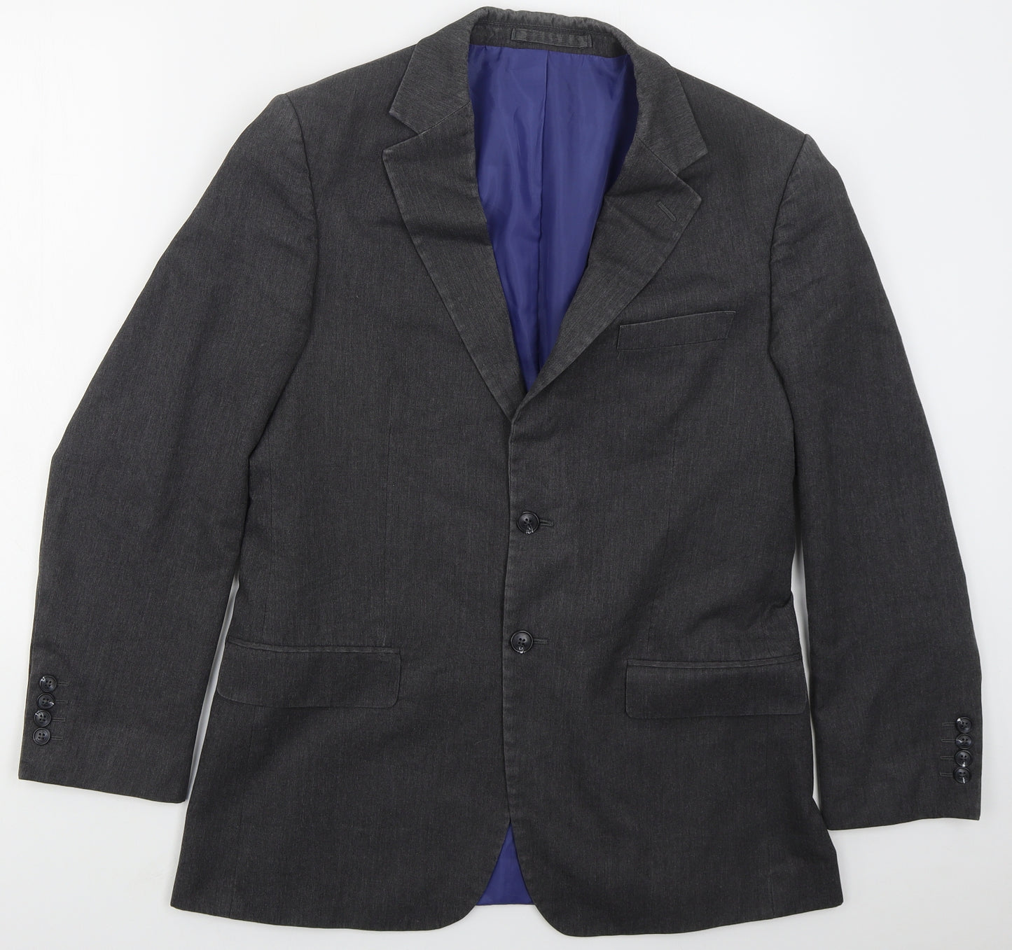 Marks and Spencer Mens Grey  Polyester Jacket Suit Jacket Size 40