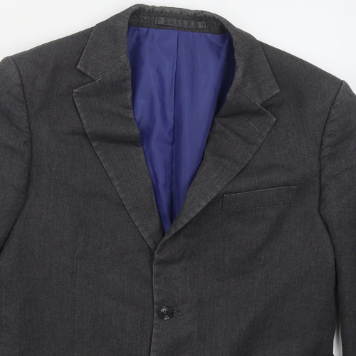Marks and Spencer Mens Grey  Polyester Jacket Suit Jacket Size 40