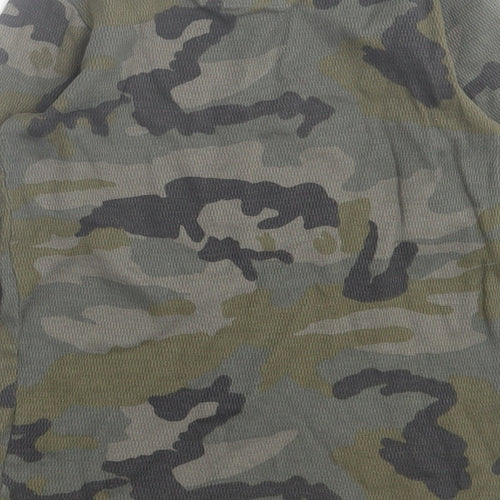 NEXT Boys Green Camouflage Cotton Basic Casual Size 4 Years Crew Neck Pullover