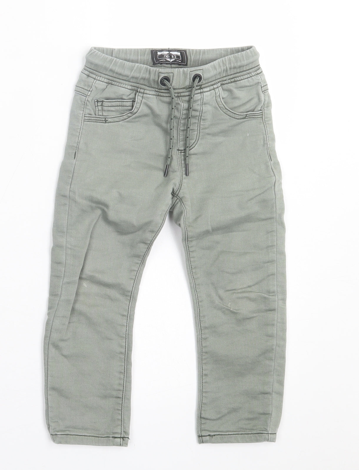 NEXT Boys Green  Cotton Capri Jeans Size 2 Years  Regular Tie