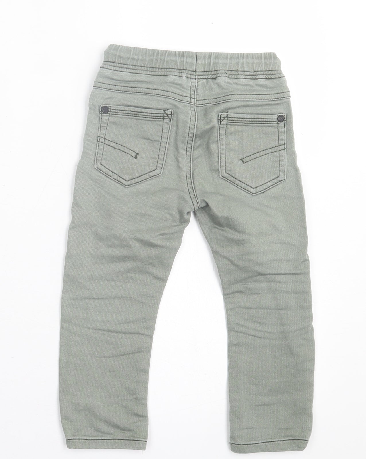 NEXT Boys Green  Cotton Capri Jeans Size 2 Years  Regular Tie