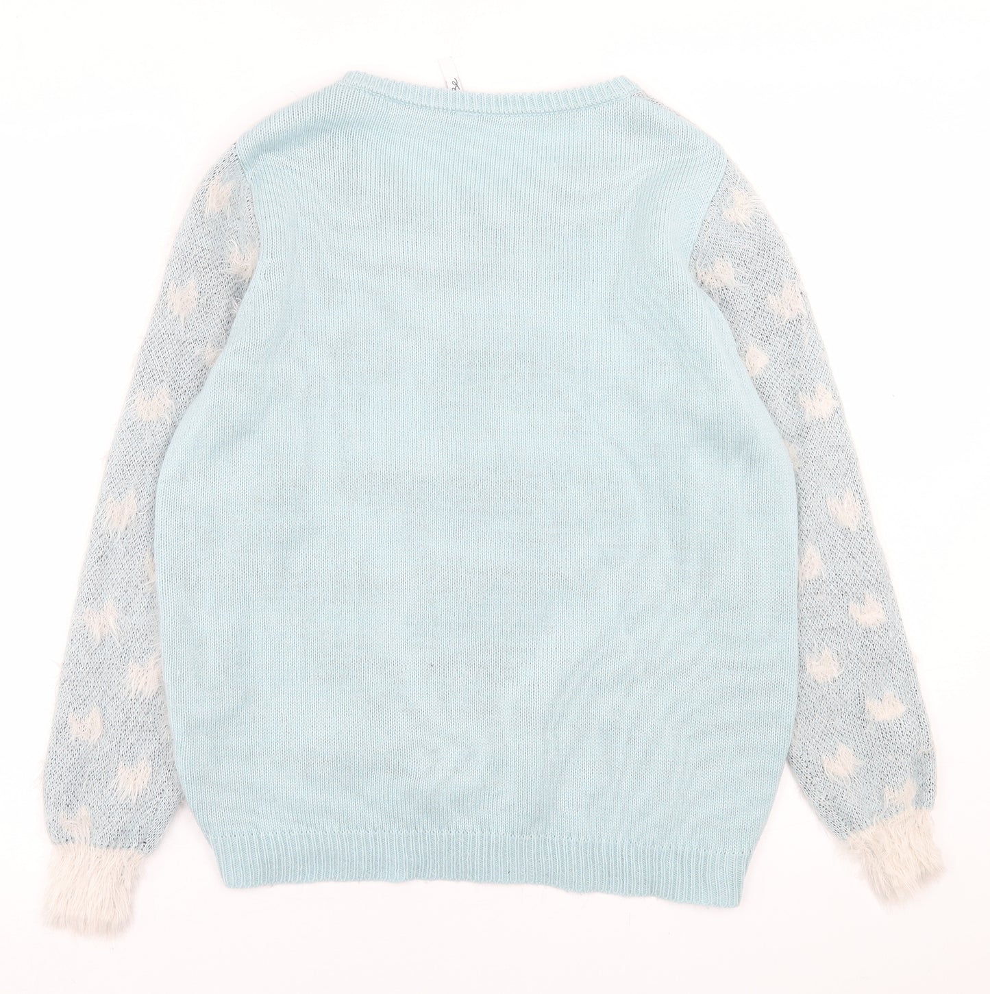 Label Be Womens Blue Crew Neck  Acrylic Pullover Jumper Size 12   - Penguin