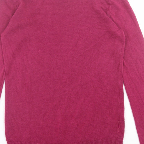 Preworn Womens Purple Crew Neck  Acrylic Pullover Jumper Size S
