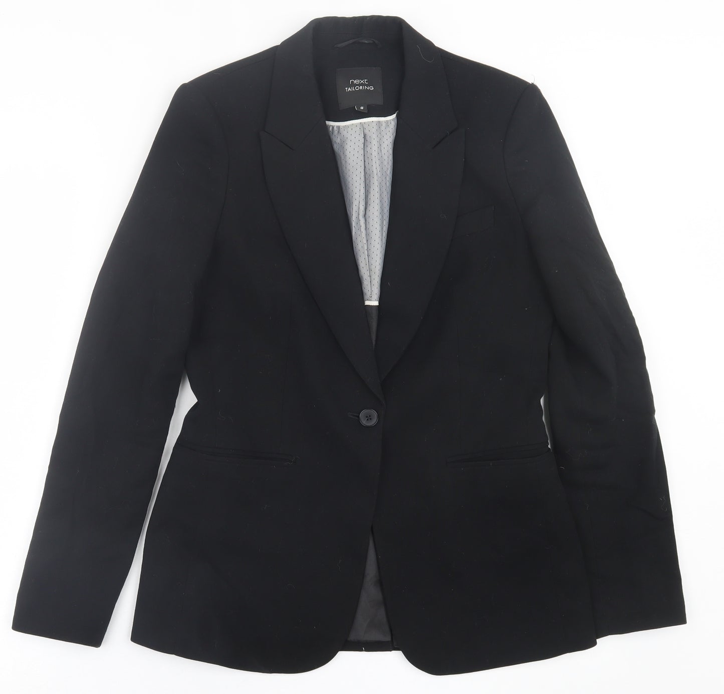 NEXT Womens Black   Jacket Blazer Size 8  Button - Tailored