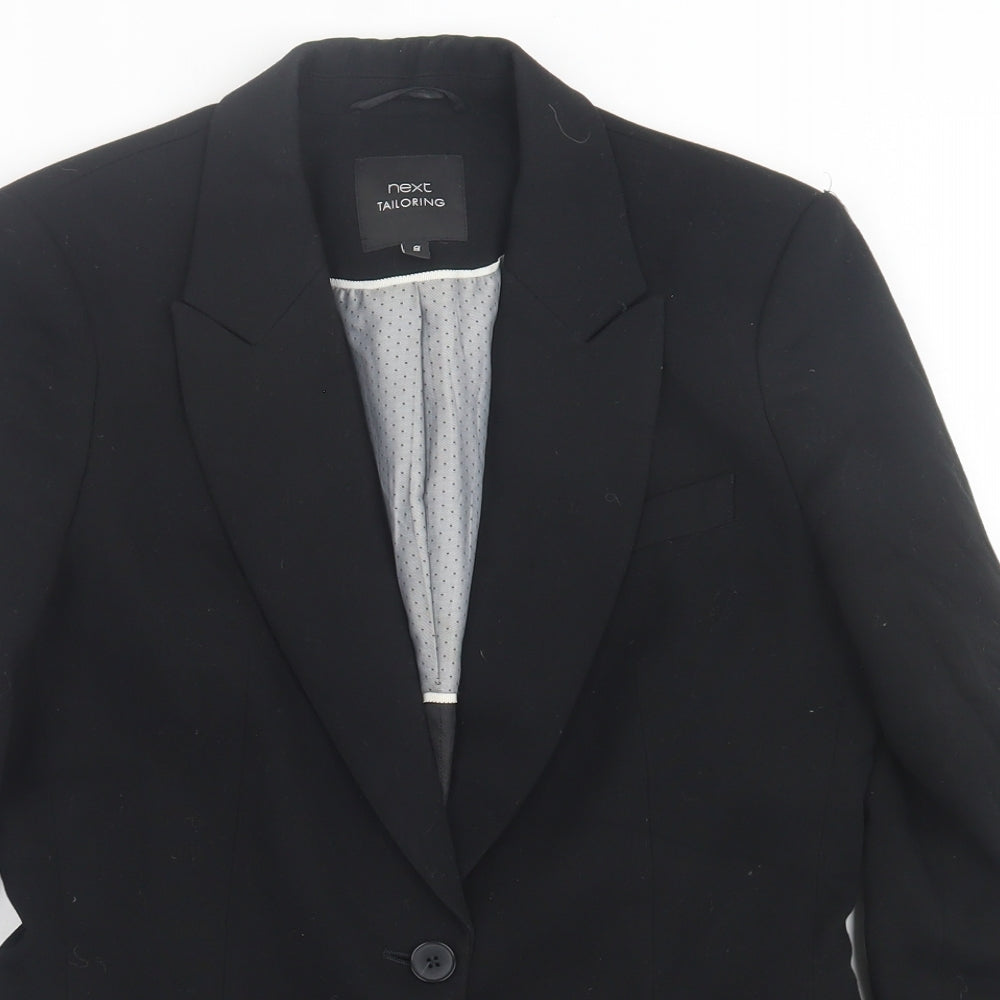 NEXT Womens Black   Jacket Blazer Size 8  Button - Tailored