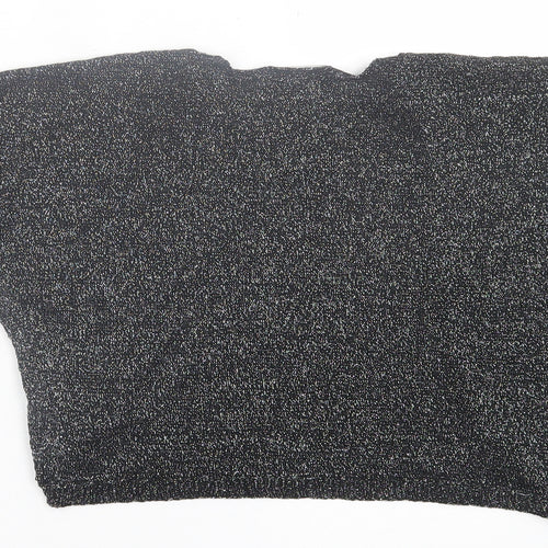 evie Womens Black V-Neck  Polyester Cardigan Jumper Size 12   - crop cardigan