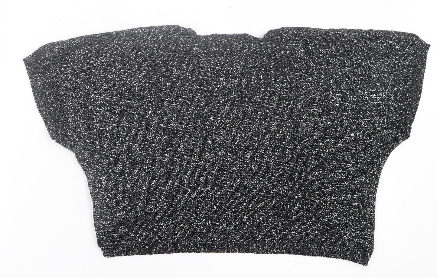 evie Womens Black V-Neck  Polyester Cardigan Jumper Size 12   - crop cardigan