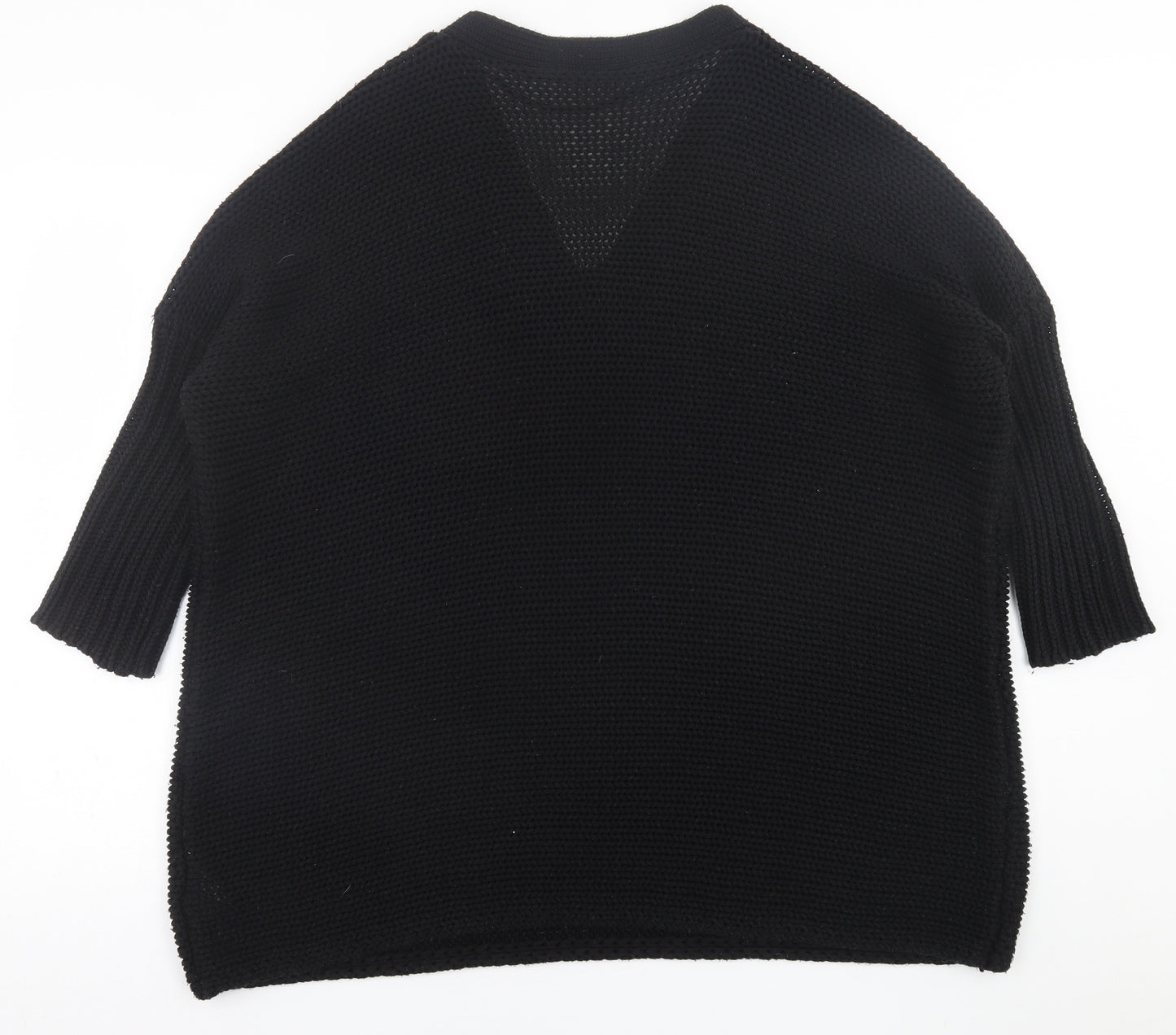 Noisy may Womens Black V-Neck  Acrylic Pullover Jumper Size M
