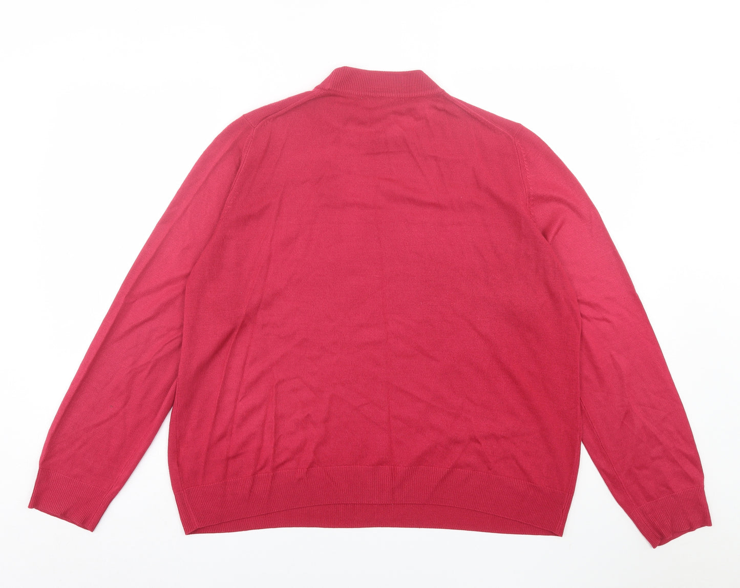 Marks and Spencer Womens Pink Crew Neck  Acrylic Pullover Jumper Size 20