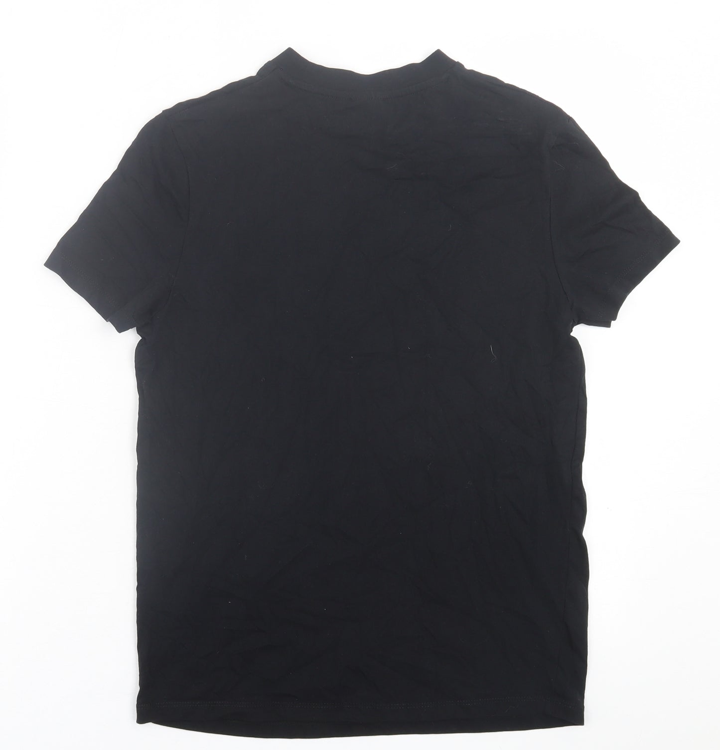 ASOS Womens Black  Cotton Basic T-Shirt Size XS Crew Neck - Angels