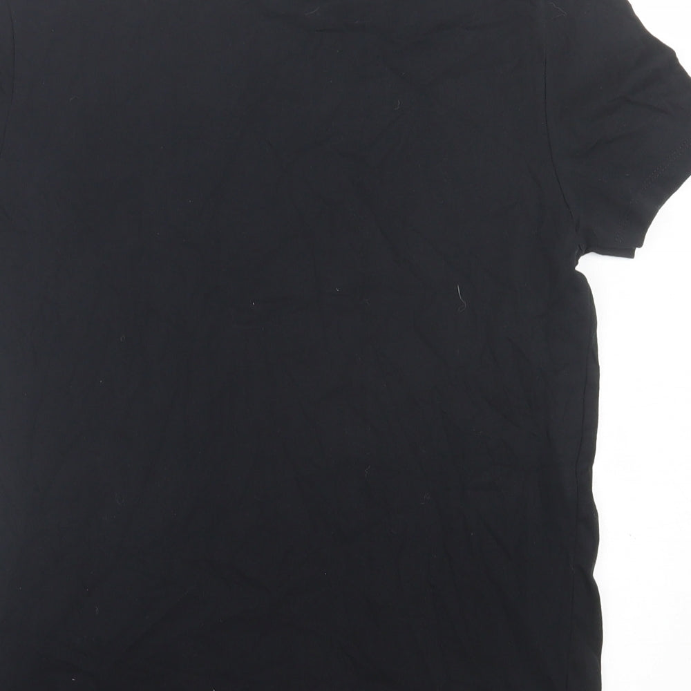 ASOS Womens Black  Cotton Basic T-Shirt Size XS Crew Neck - Angels
