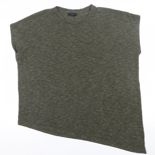 New Look Womens Green  Polyester Basic T-Shirt Size L Crew Neck