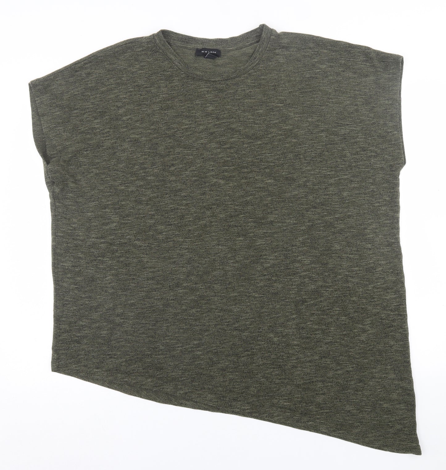 New Look Womens Green  Polyester Basic T-Shirt Size L Crew Neck