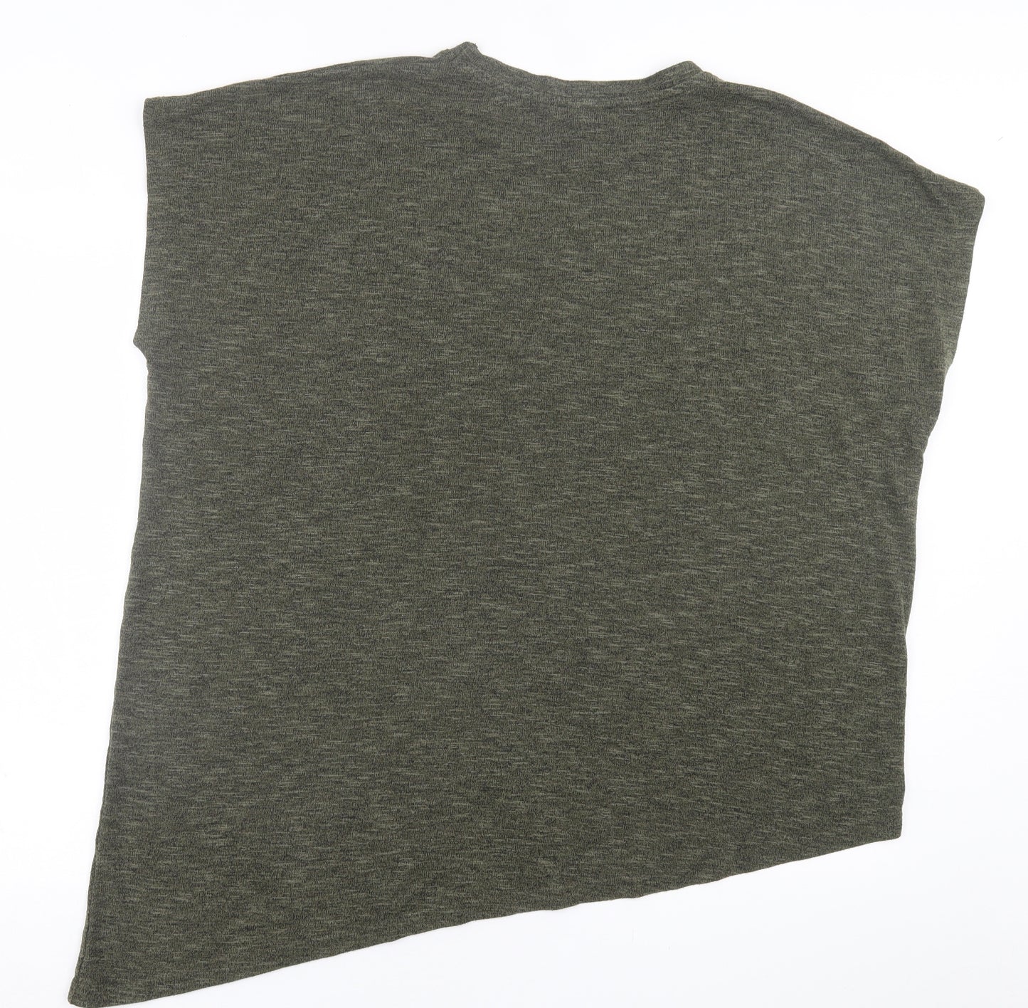 New Look Womens Green  Polyester Basic T-Shirt Size L Crew Neck