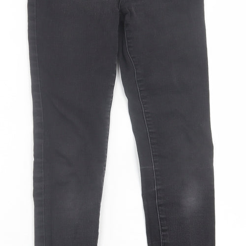 Matalan Womens Black  Cotton Skinny Jeans Size 8 L28 in Regular Button