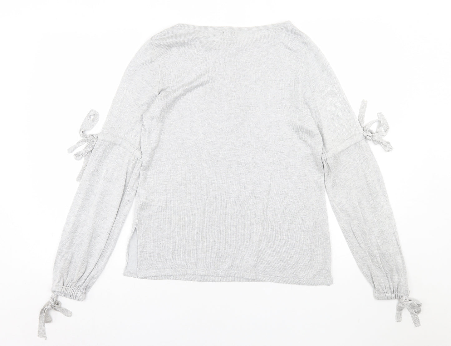 River Island Womens Grey Crew Neck  Viscose Pullover Jumper Size 8