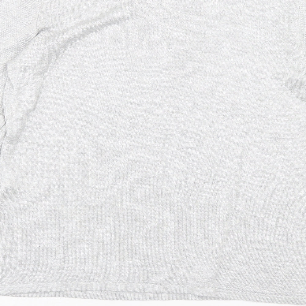 River Island Womens Grey Crew Neck  Viscose Pullover Jumper Size 8