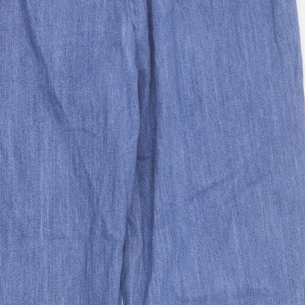 Julipa Womens Blue  Cotton Straight Jeans Size 16 L28 in Regular Drawstring