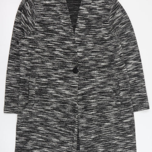 F&F Womens Grey   Overcoat Coat Size M  Button