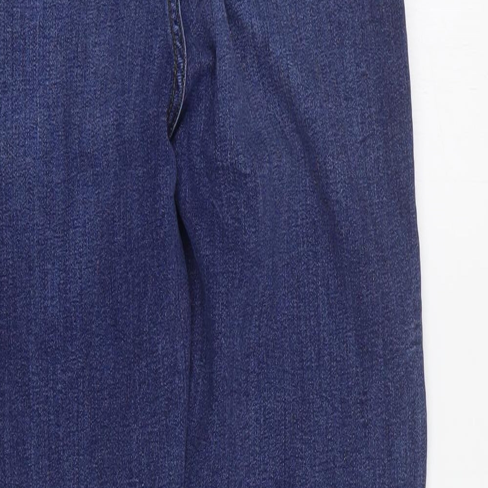 George Womens Blue  Cotton Skinny Jeans Size 14 L28 in Regular Zip