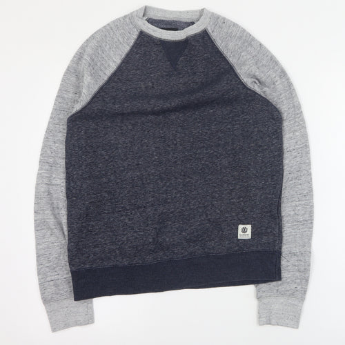 Element Mens Grey  Cotton Pullover Sweatshirt Size S