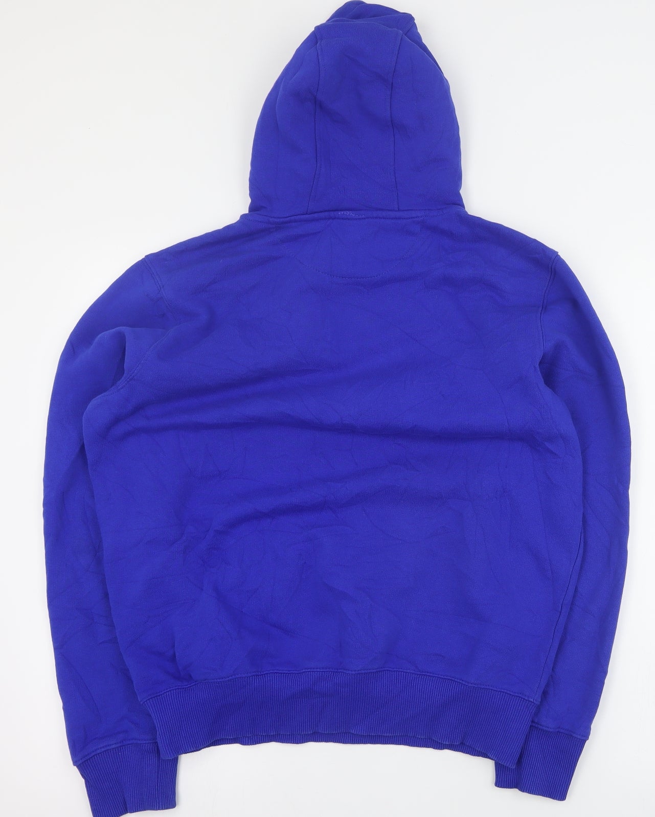 Team Apparel Mens Blue  Cotton Pullover Hoodie Size L