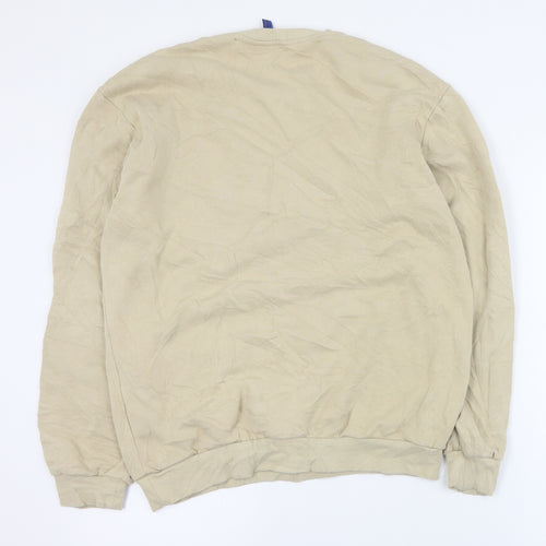 H&M Womens Beige  Cotton Pullover Sweatshirt Size S  Pullover