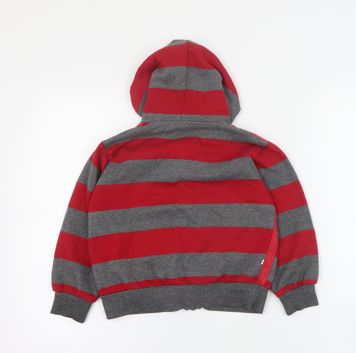 Dunlop Boys Red Striped Cotton Full Zip Hoodie Size 5-6 Years  Zip