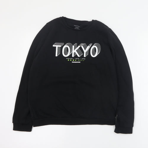 Primark Boys Black  Cotton Pullover Sweatshirt Size 12-13 Years  Pullover