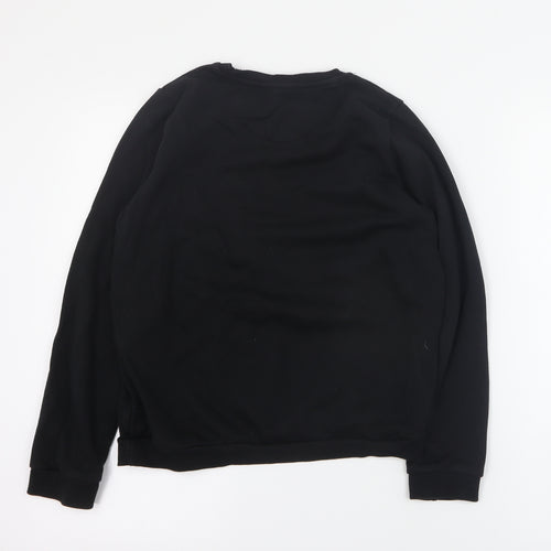 Primark Boys Black  Cotton Pullover Sweatshirt Size 12-13 Years  Pullover