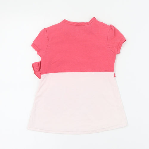2B Real Girls Pink  Cotton Pullover T-Shirt Size 2 Years Round Neck Pullover